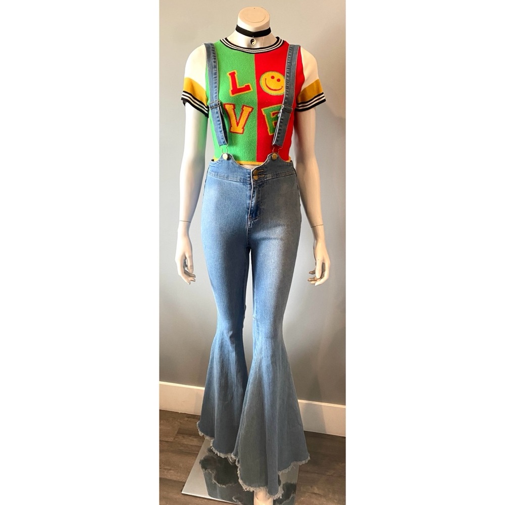 Stylish Blue Denim Women's Overalls